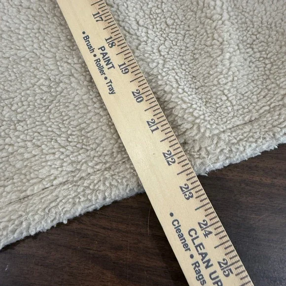 Relativity Womens Large Pre-Owned Faux Suede Brown Embroidered Sherpa Lined Vest - Picture 16 of 17